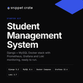 Student Management System starter kit: Django + MySQL Docker stack with Prometheus, Grafana and Loki